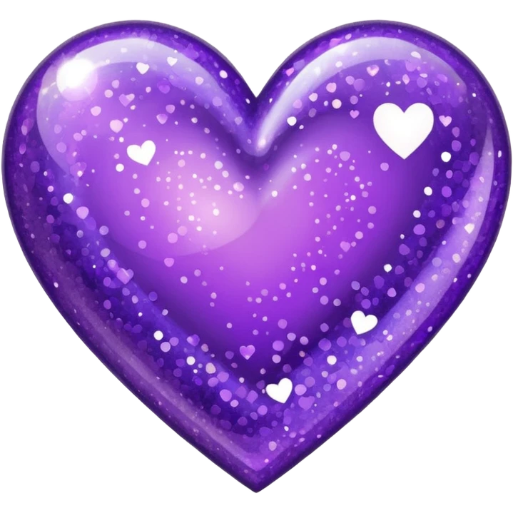 Glitter heart purple  emoji
