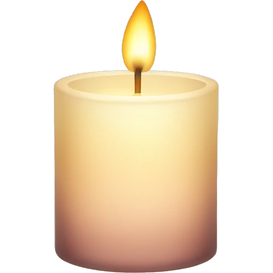 Candle in a powder-colored glass emoji