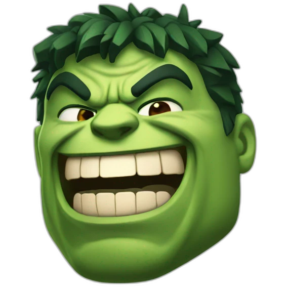 Hulk laughing emoji