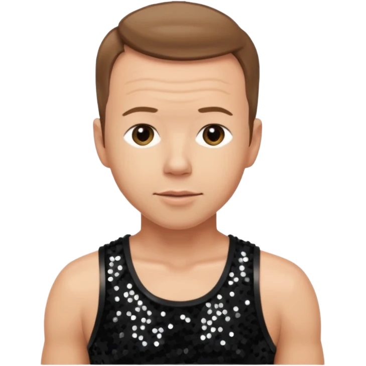 Donnie Wahlberg from NKOTB with light brown hair, black sequin crop top emoji