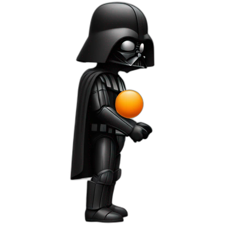 Dark Vador faisant du ping pong avec luke emoji