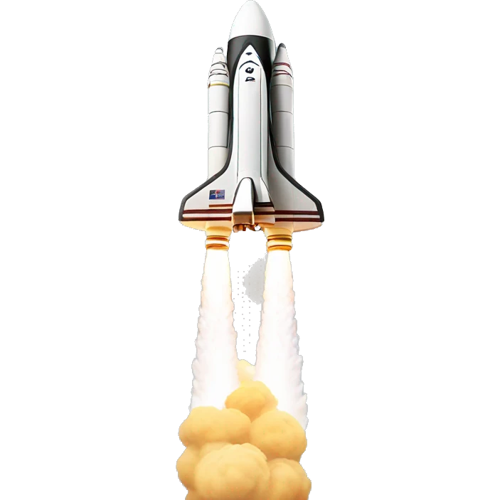Starship rocket taking off emoji