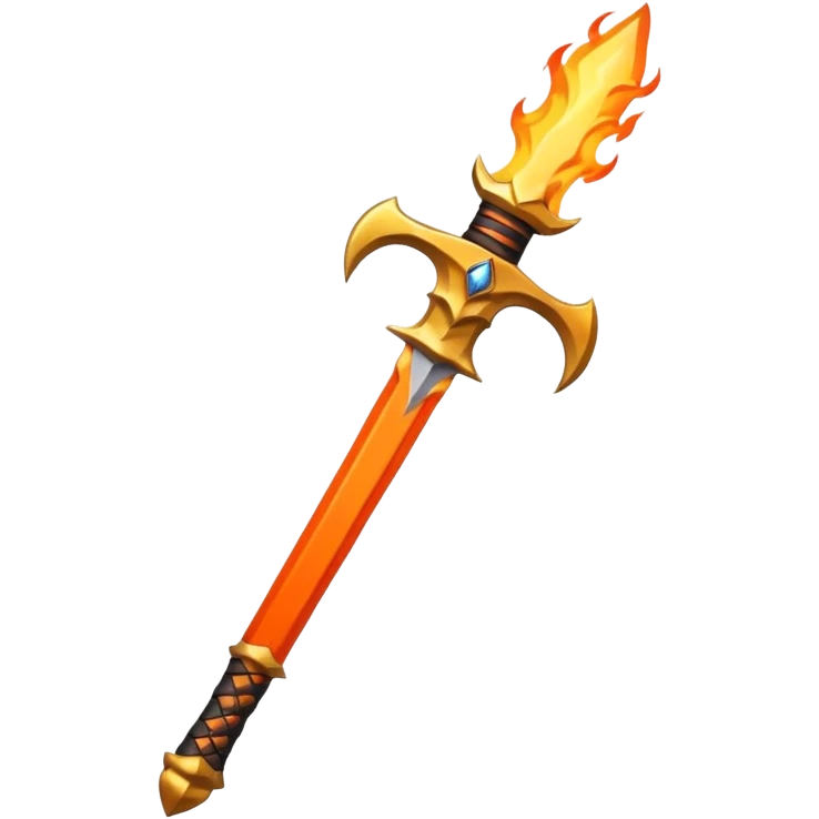 sword of flames striking down emoji