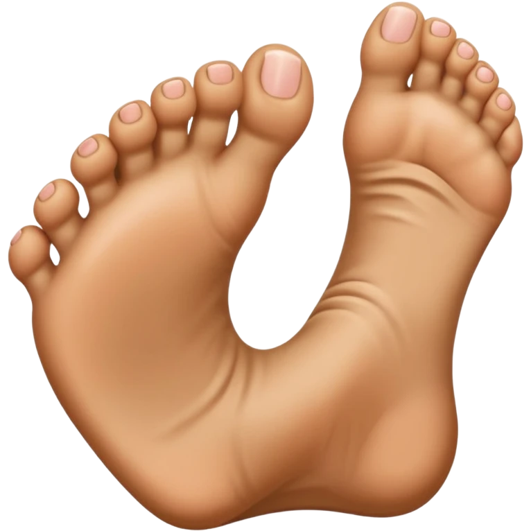 A foot with Big toe up rest of toes curled down emoji