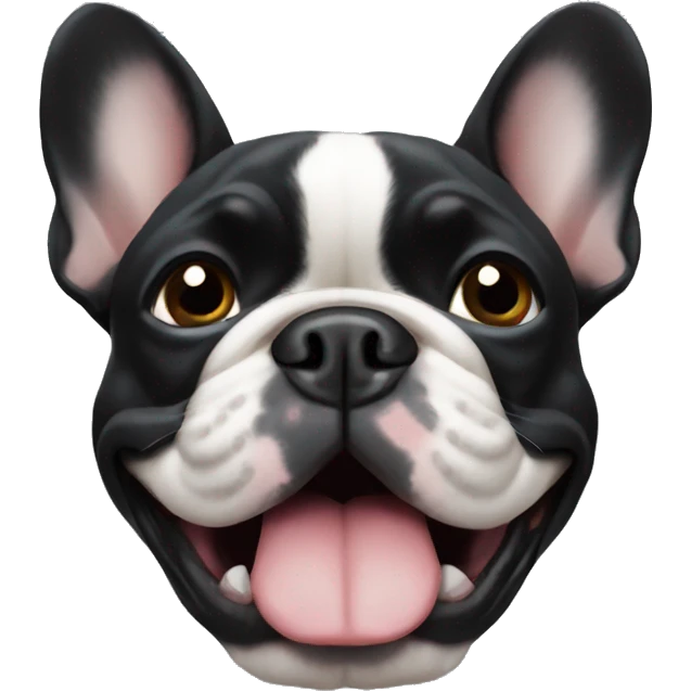 black french bulldog  emoji
