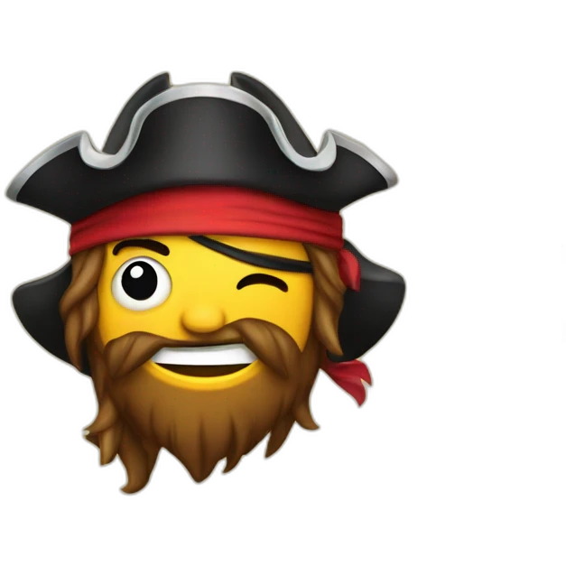 un pirate avec une carte emoji