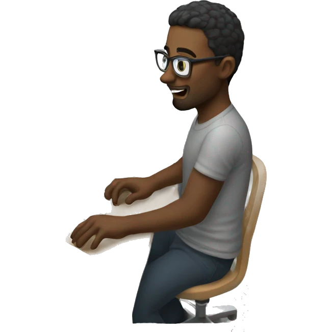 Programmer at home working  emoji