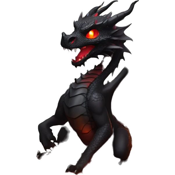 Black dragon breathing red flames, covered in thorned roses, surrounded by lanterns candles and fairy lights emoji