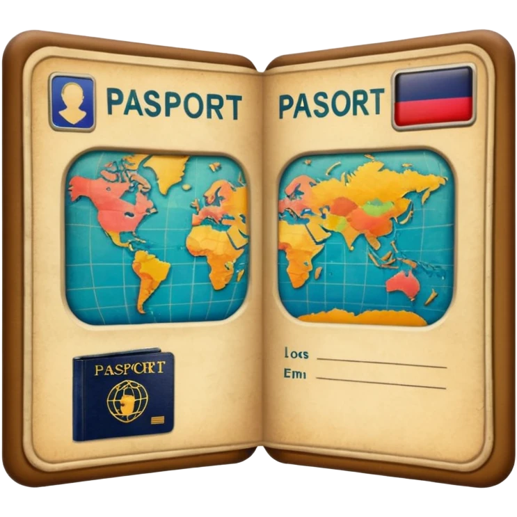 Travelling passport  sticker emoji