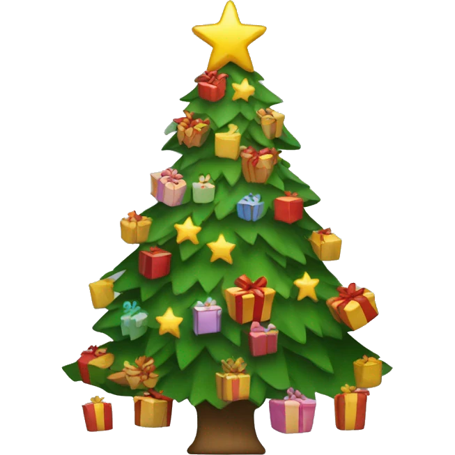 christmas tree with presents  emoji