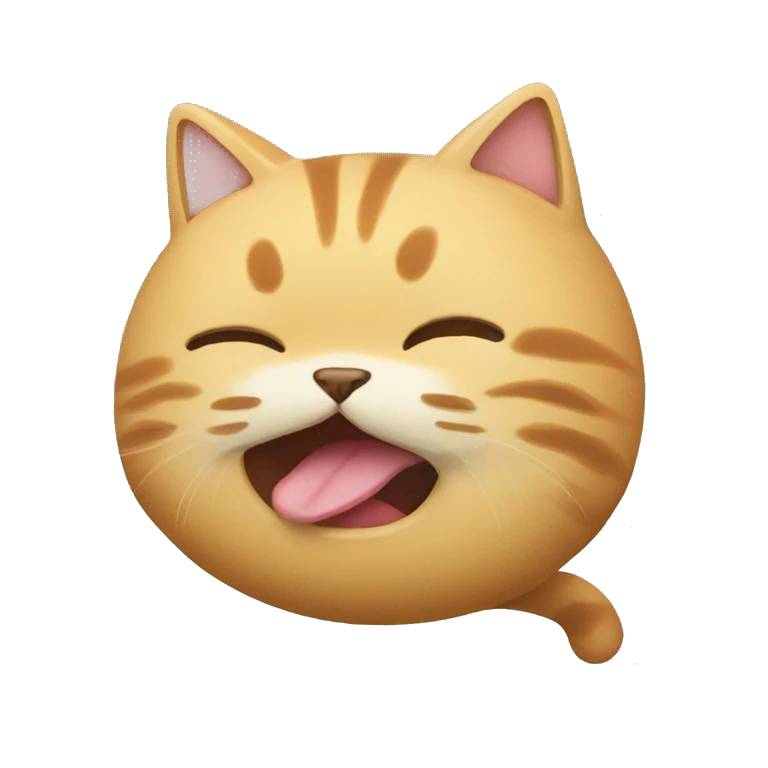 Un chat qui mange  emoji