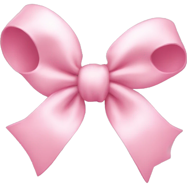 A light pink bow the shines emoji