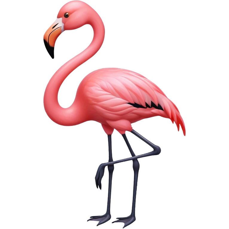 Black flamingo emoji