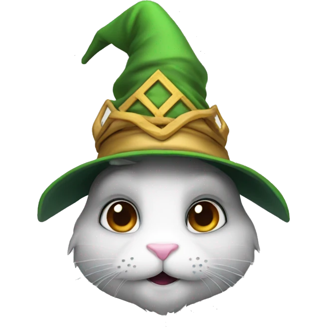 bunny face wearing wizard clothes emoji