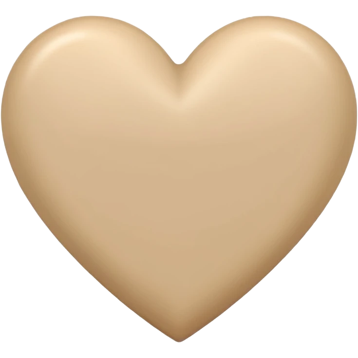 Beige heart emoji
