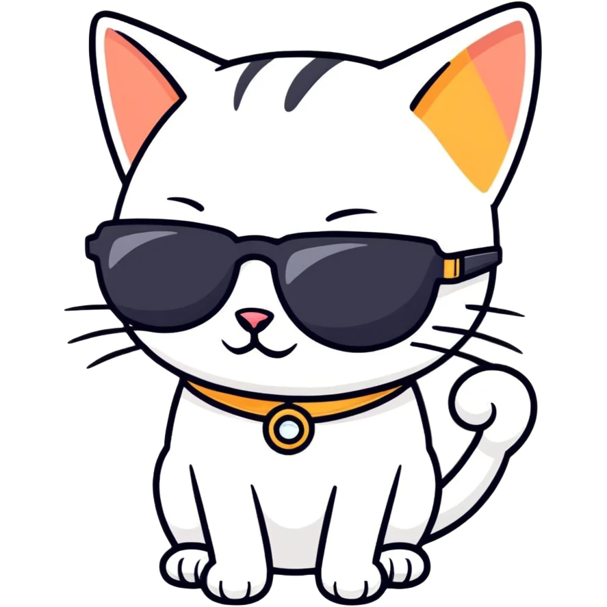 Cat with sunglasses emoji