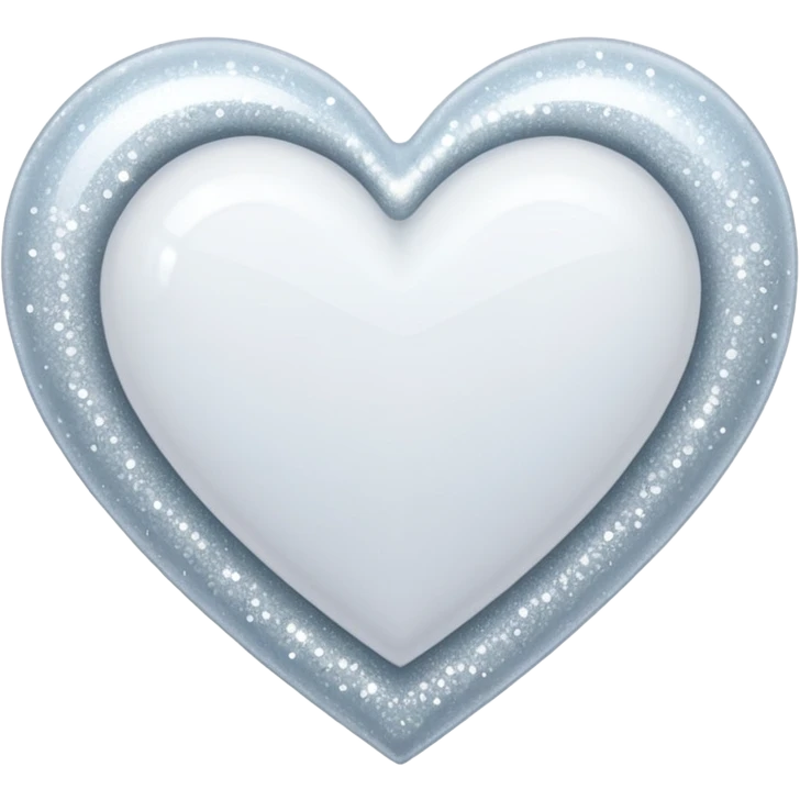 white heart with a glitter effect emoji