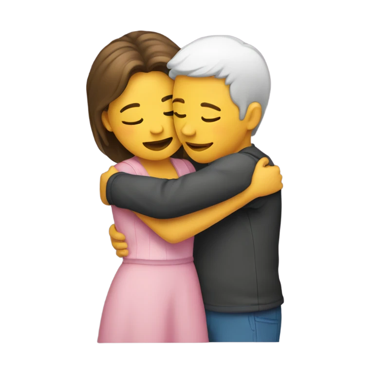 two people hugging emoji