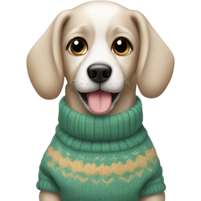 Dog in a sweater  emoji