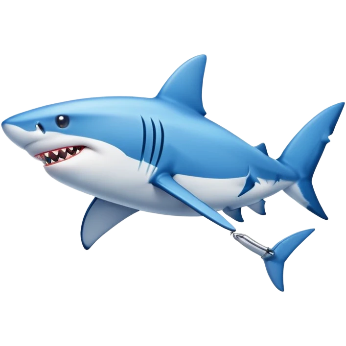 Shark with blue Nikes shoes on emoji