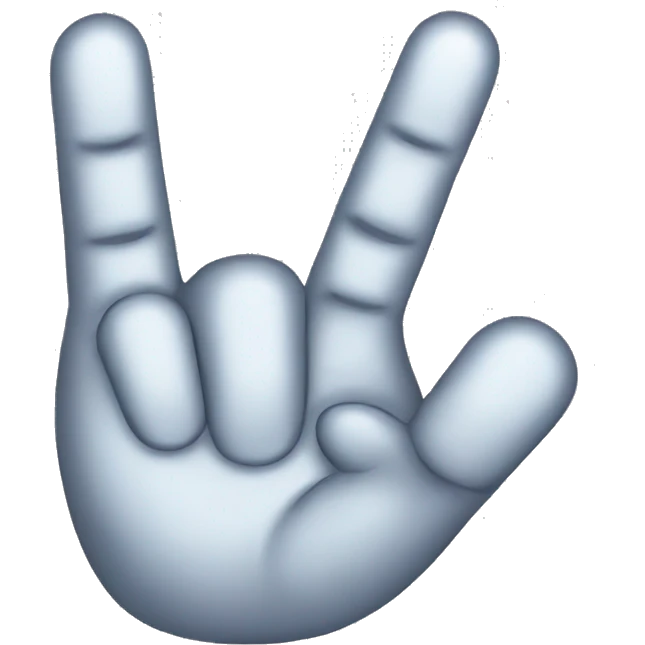a hand with 4 fingers up except the thumb emoji