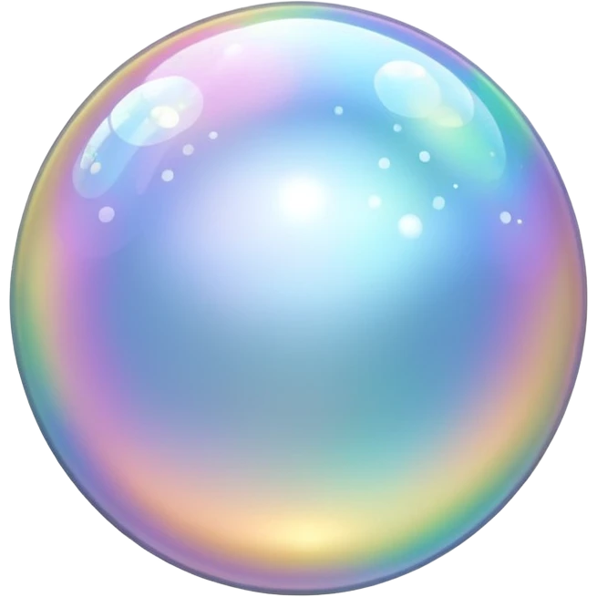 white silver sparkling bubble emoji