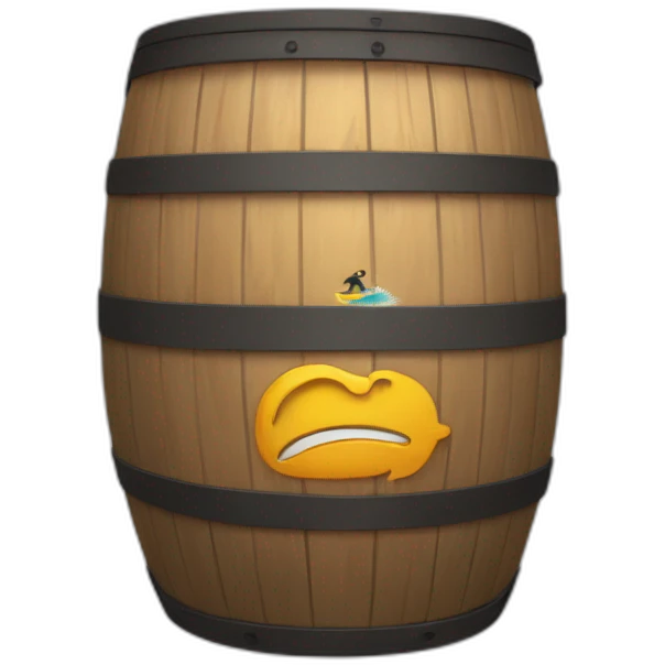 Surfer in a barrel emoji