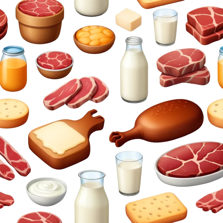 meat and milk products  emoji