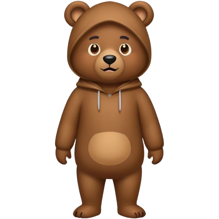black man wearing a bear costume emoji