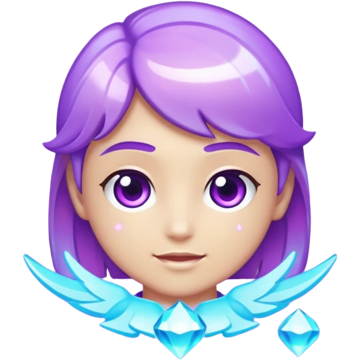 glitter purple and cian control game emoji