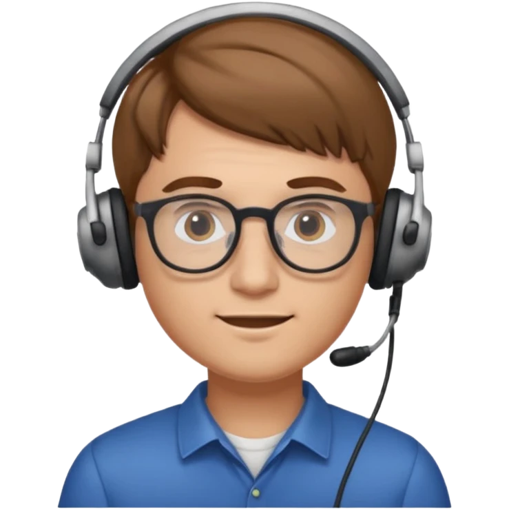 guy with light brown hair fair skin round and broad shoulders, at work IT GUY emoji