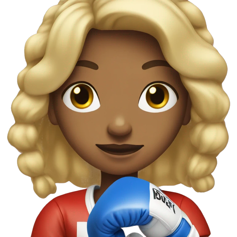 Blonde girl with boxing gloves  emoji