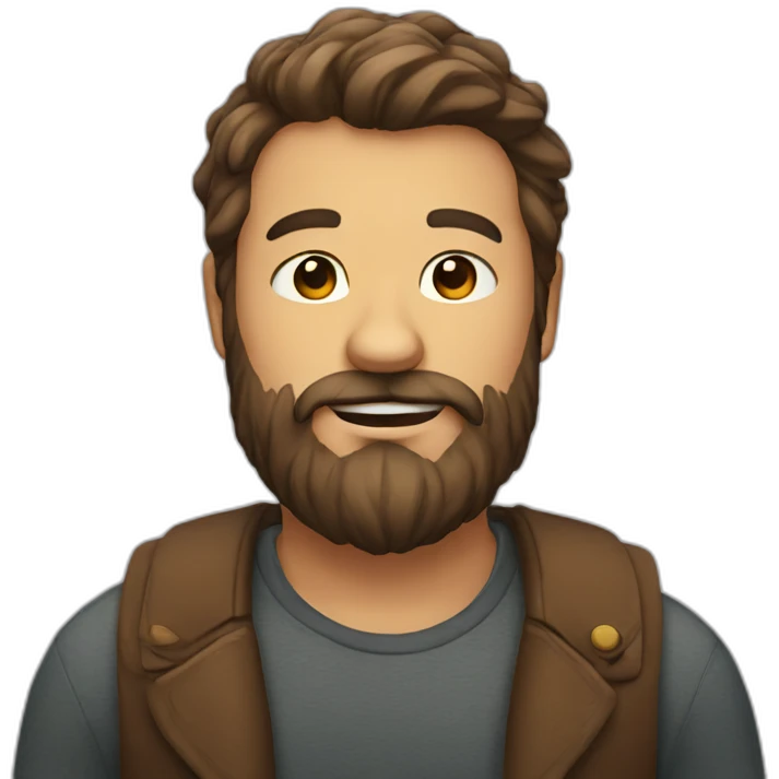 Human bear with beard emoji