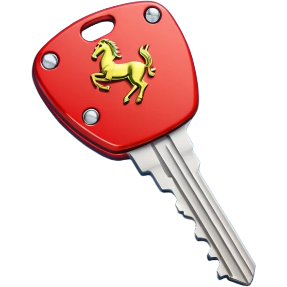 red Ferrari key with a blue background emoji