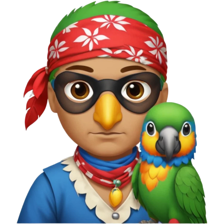pirate and parrot emoji