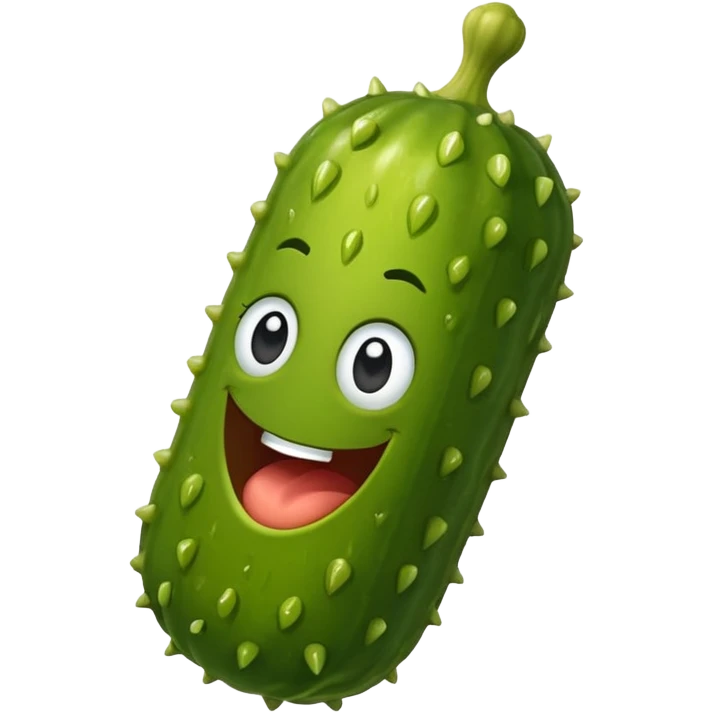 Excited pickle emoji
