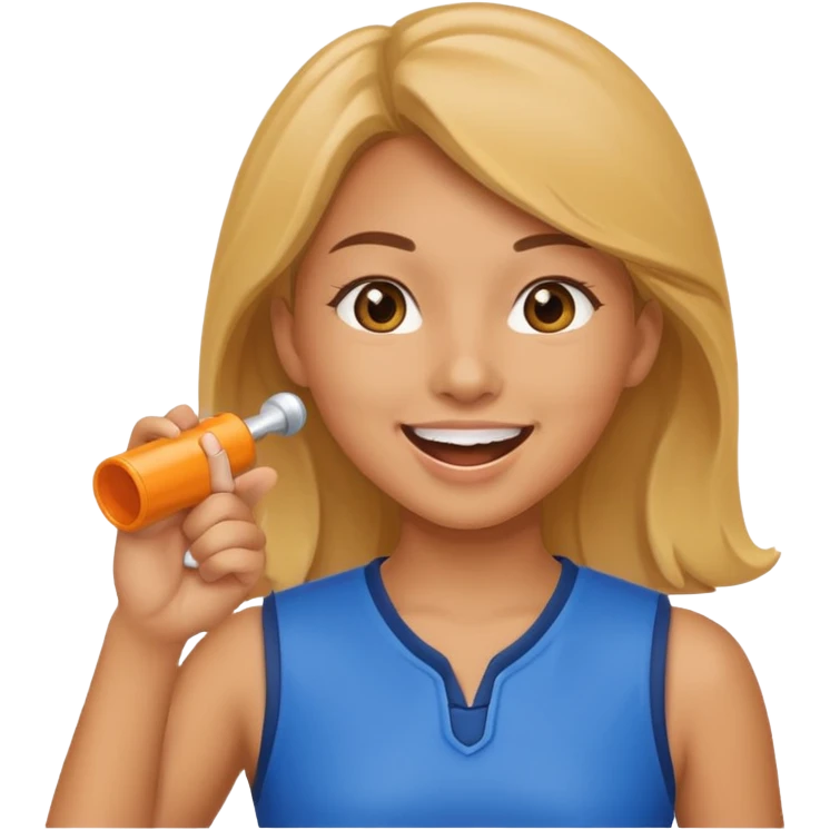 cheering girl whistle  emoji