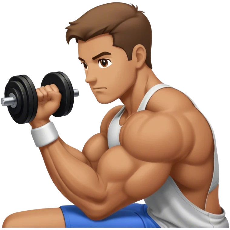 man weighted wrist curl emoji