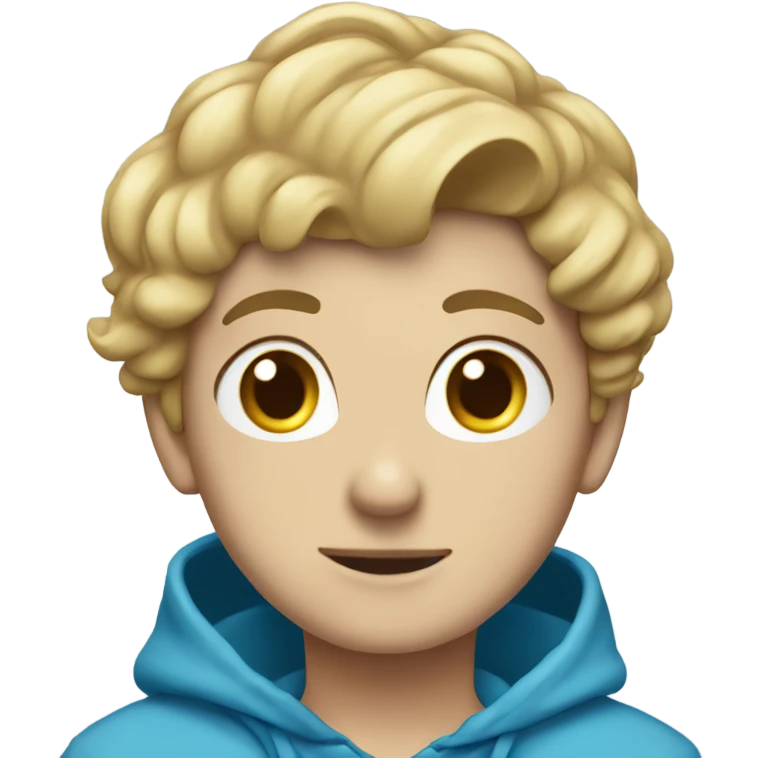 Hoodie blue ￼ emoji