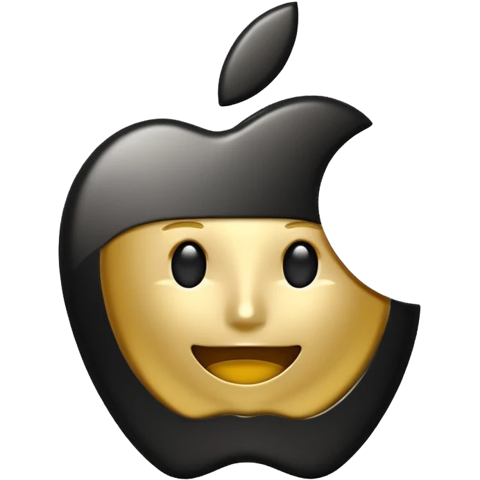 apple-style 3d emoji of a sleek black and gold card emoji