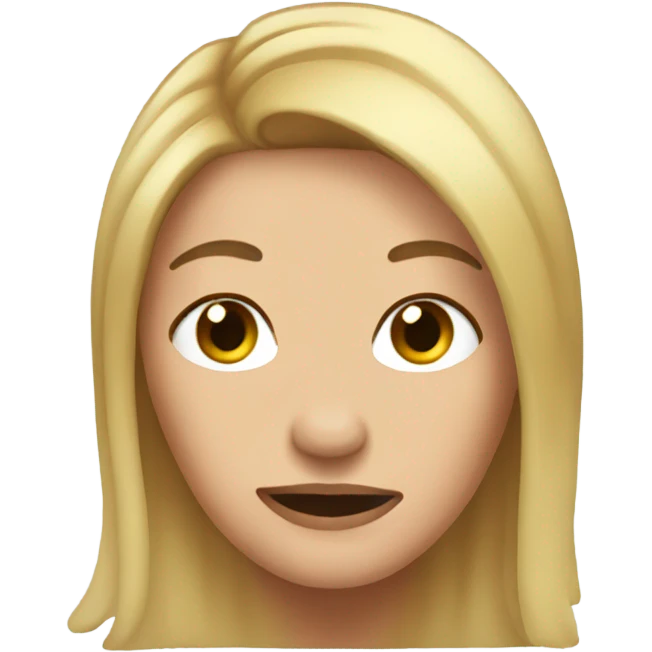 Karen with Karen hair and wrinkly skin emoji