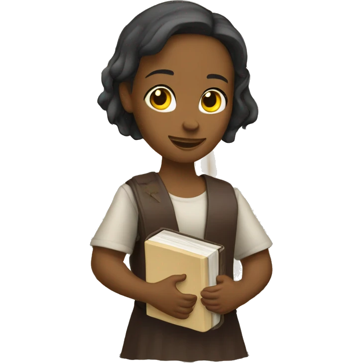 Girl holding a Bible emoji