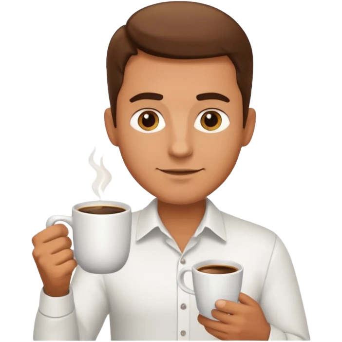 man with coffee emoji
