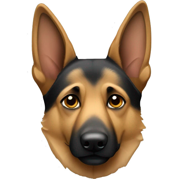German Shepard dog with folded ears  emoji