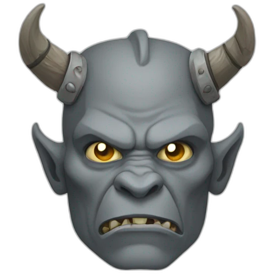 grey orc with tusks emoji