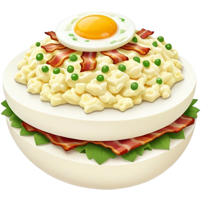 Egg salad with bacon emoji