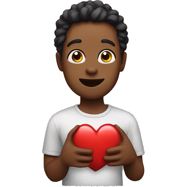 Emote holding a heart emoji