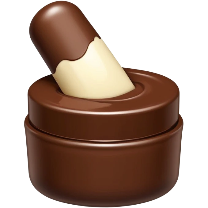 balsamo labial con el envase de la marca rhode color chocolate emoji