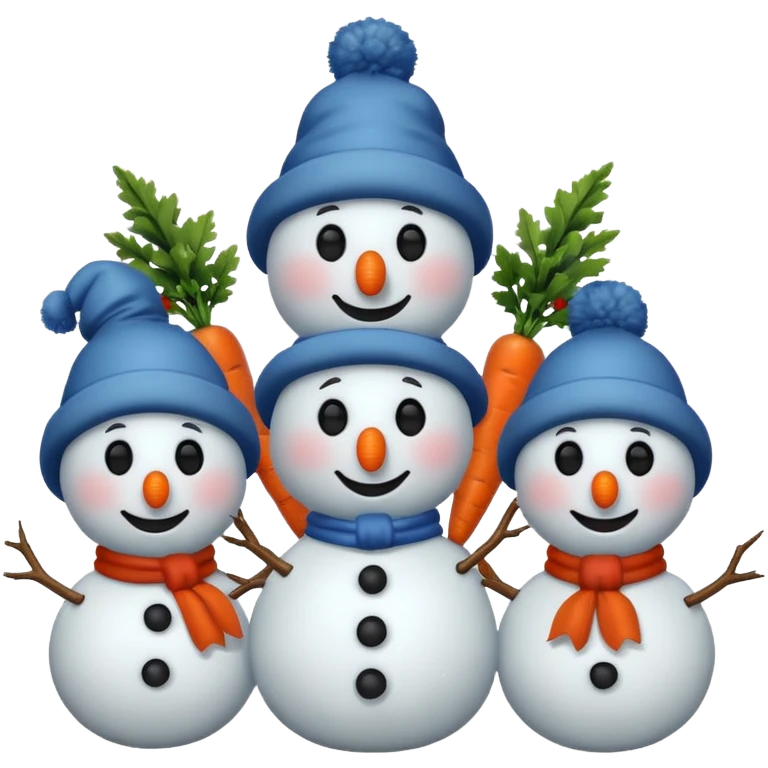 hatted snowmen  emoji