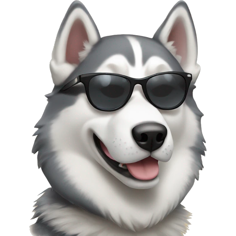 Husky wearing sunglasses  emoji